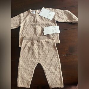 Zara Baby Knit Sweater and Pants 2 Sets